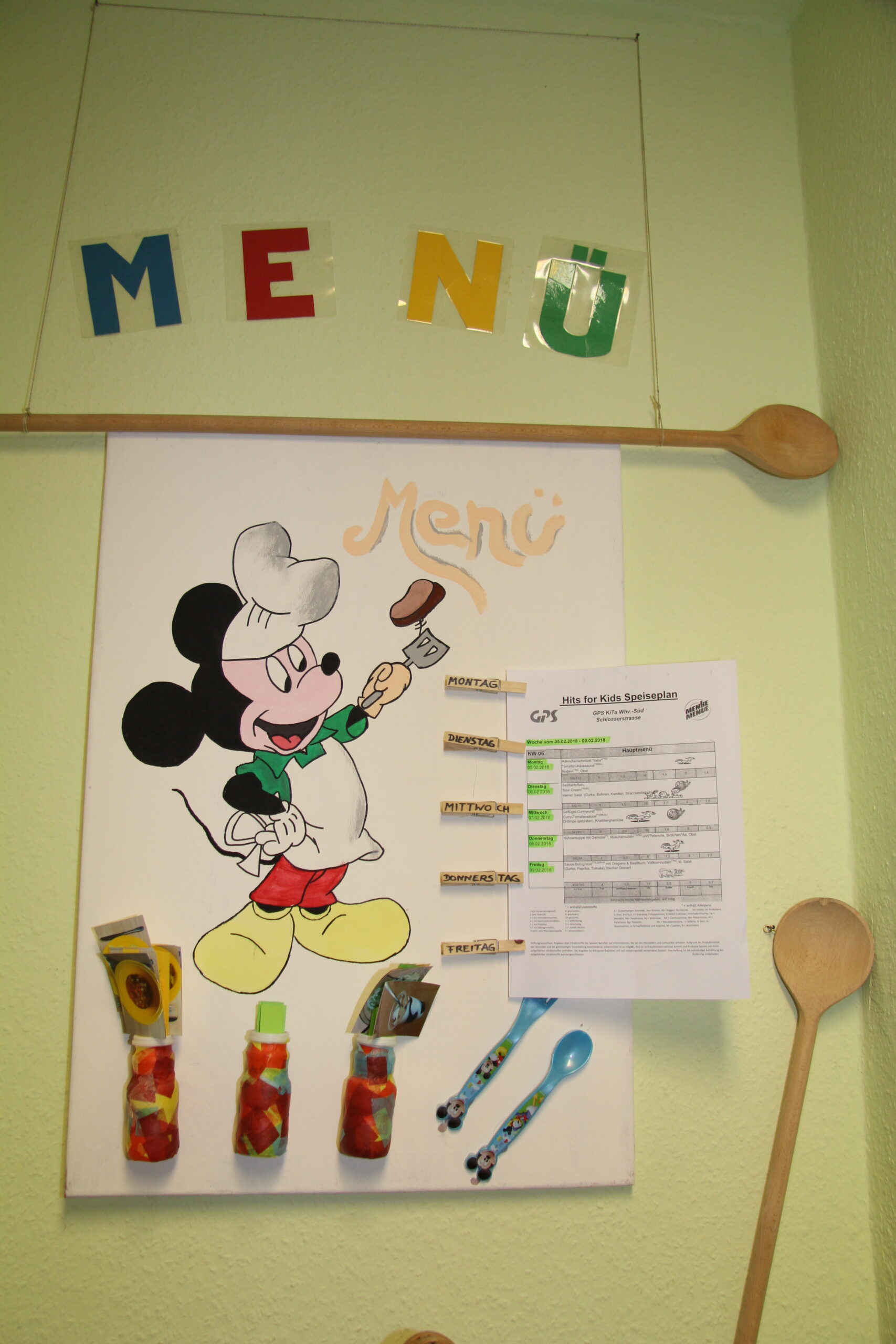 Essenplan in der Kindertagesstätte Wilhelmshaven Süd