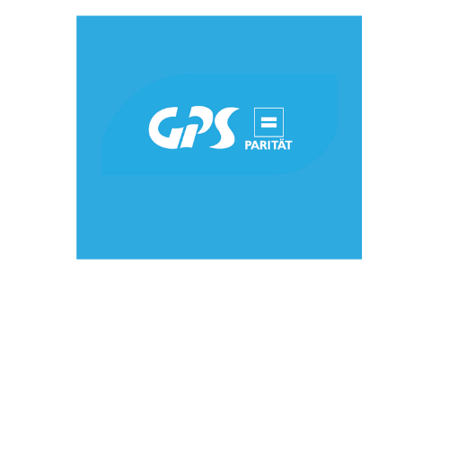 GPS Logo blau weiß